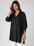 Sienna | Women's Oversized Lapel Shirt Dress Elegant