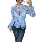 Priya | Women’s Lace Hollow Detail Blouse