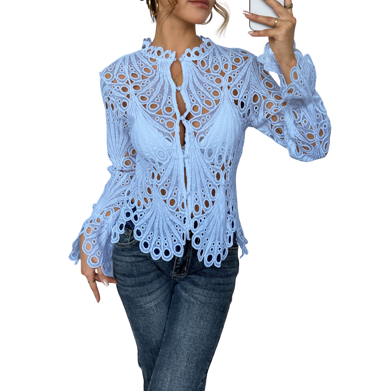 Priya | Women’s Lace Hollow Detail Blouse