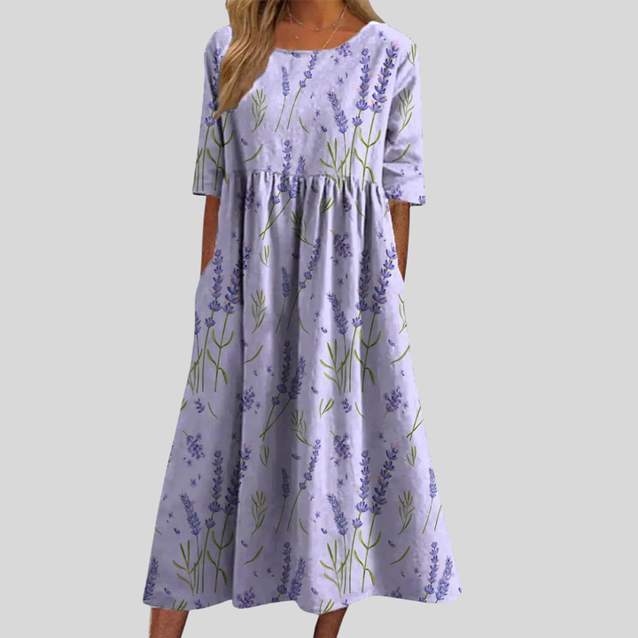 Elara | Women's Floral Midi Dress Casual