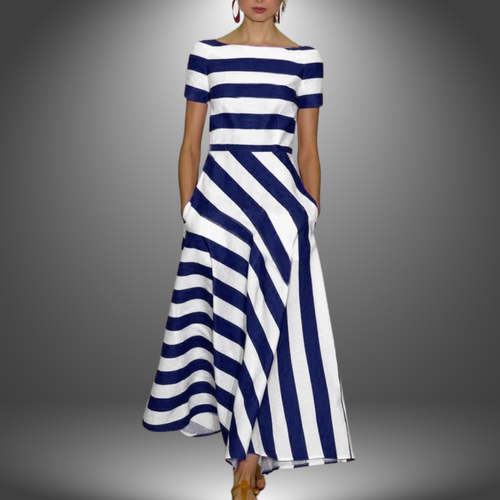 Delora | Women’s Light Fluid Stripe Dress