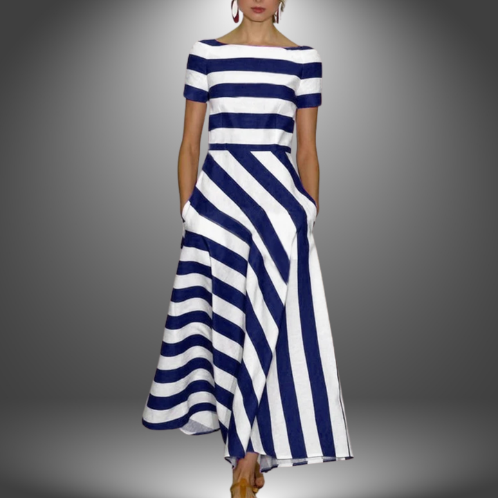 Delora | Women’s Light Fluid Stripe Dress