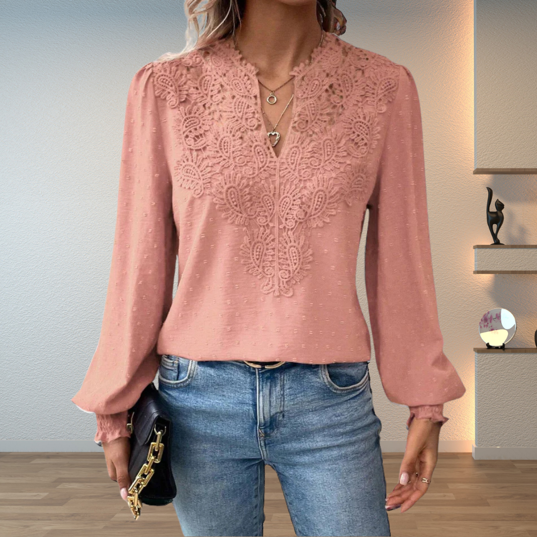 Colette | Women's Lace Long Sleeve Blouse
