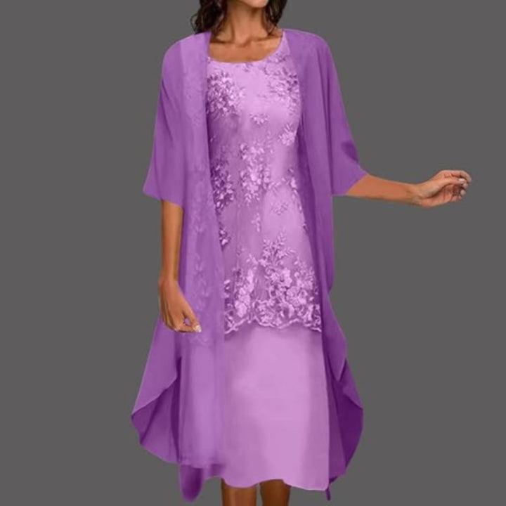 Mette | Women's Elegant Layered Midi Dress