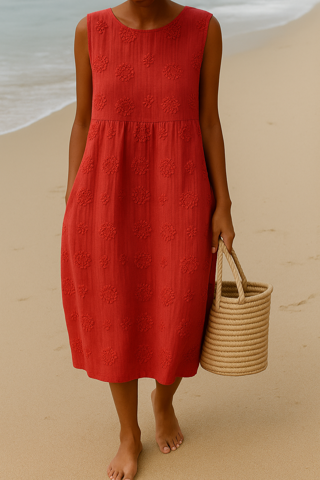 Sanne | Women's Elegant Floral Midi Dress