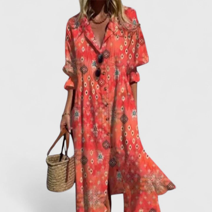 Sienna | Women's Floral Button Midi Dress