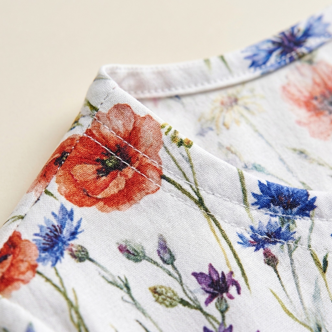 Nerissa | Women’s Short Sleeve A-Line Midi Summer Dress