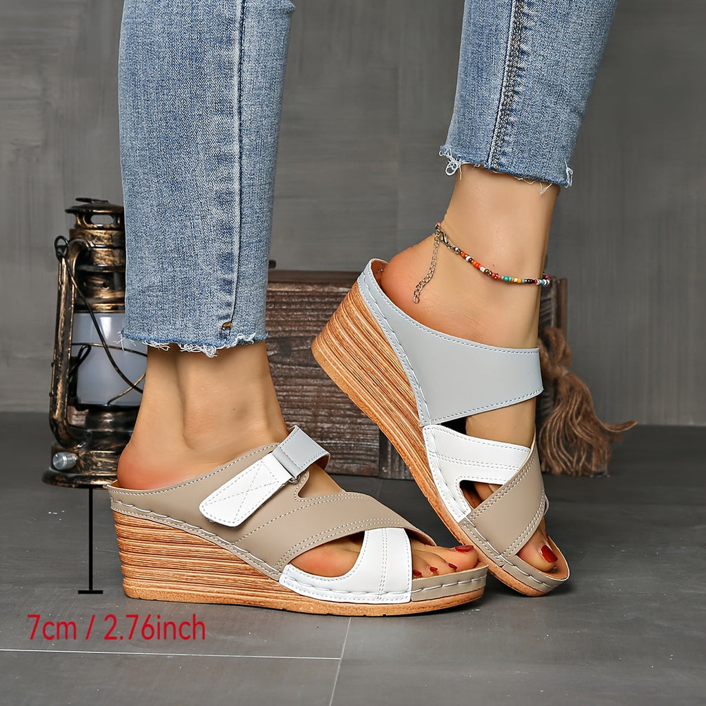 Aerith | Women's Two Tone Wedge Sandals