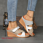 Aerith | Women's Two Tone Wedge Sandals