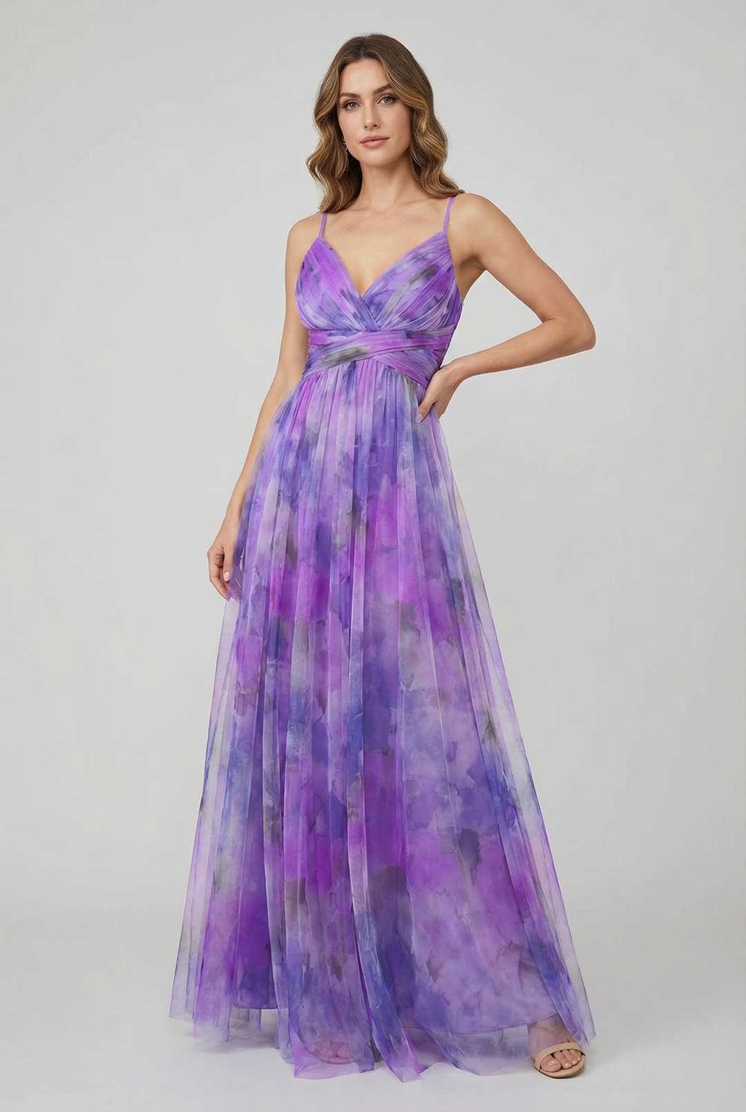 Sienna | Women's Floral Chiffon Maxi Dress Adjustable Elegant