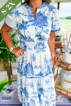 Sanne | Women's Classic Toile Maxi Dress