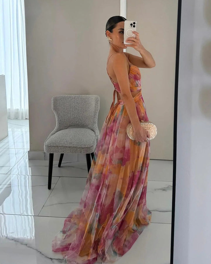 Zaria | Women’s Glamorous Maxi Wedding Guest Dress V-Neck