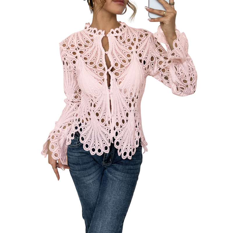 Priya | Women’s Lace Hollow Detail Blouse