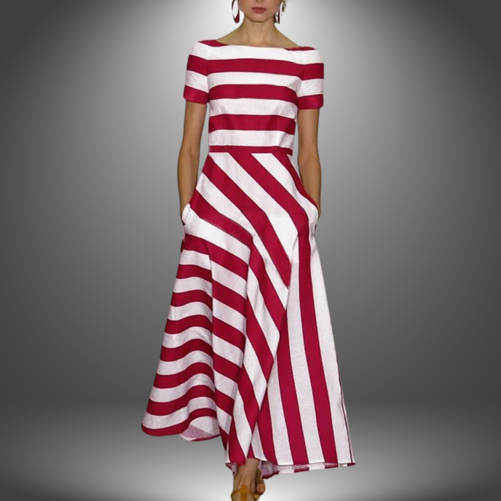 Delora | Women’s Light Fluid Stripe Dress