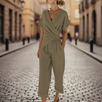 Nola | Women’s V-Neck Wide-Leg Jumpsuit Romper