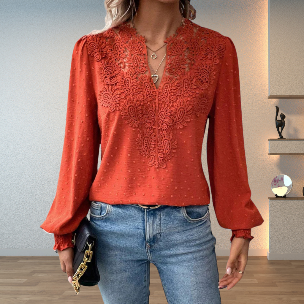 Colette | Women's Lace Long Sleeve Blouse