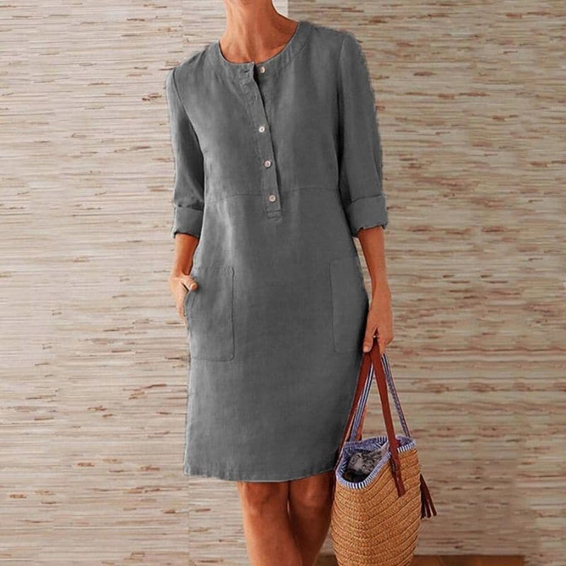 Remi | Women's Button Pocket Shift Dress