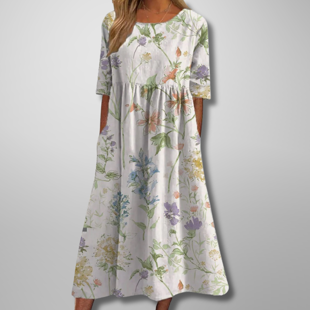 Gail | Women's Embroidered Midi Dress