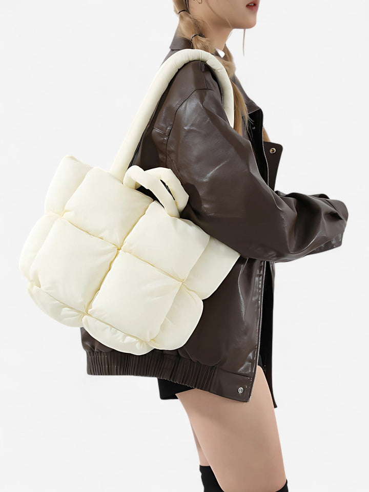 Mette | Women's Quilted Puffer Tote Bag