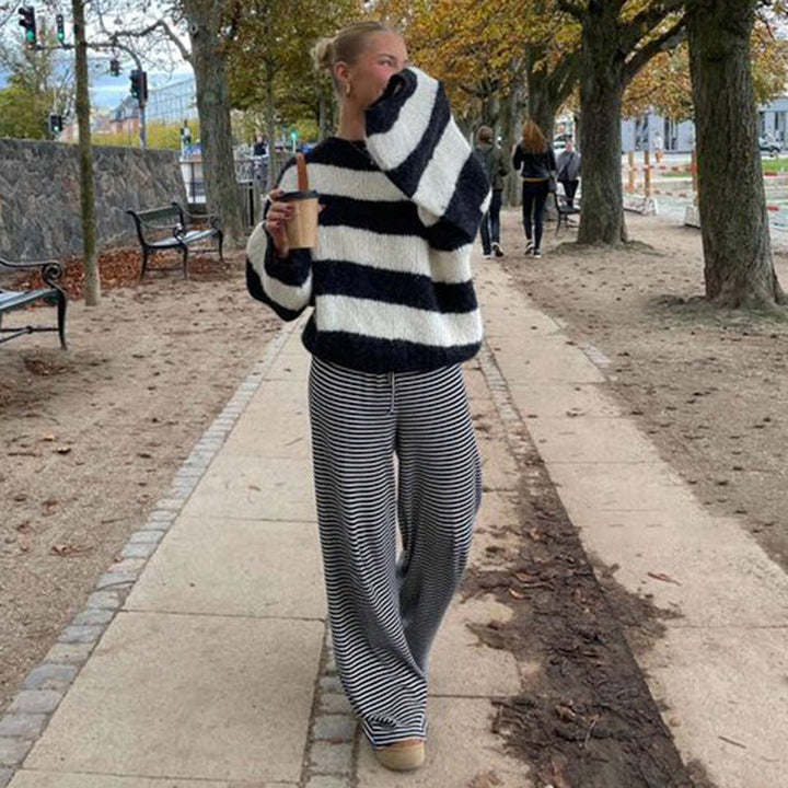 Eira | Women’s Striped Loose Fit Trousers