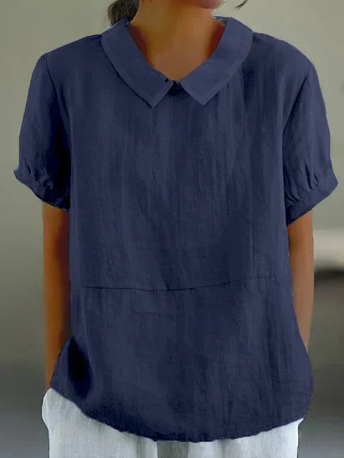 Isla | Women's Short Sleeve Collared Blouse Casual