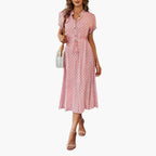 Thea | Women's Polka Dot Midi Dress