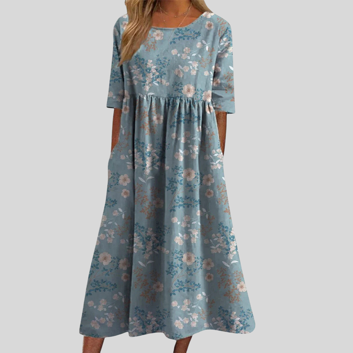 Elara | Women's Floral Midi Dress Casual