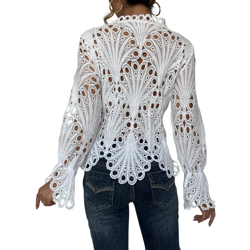 Priya | Women’s Lace Hollow Detail Blouse