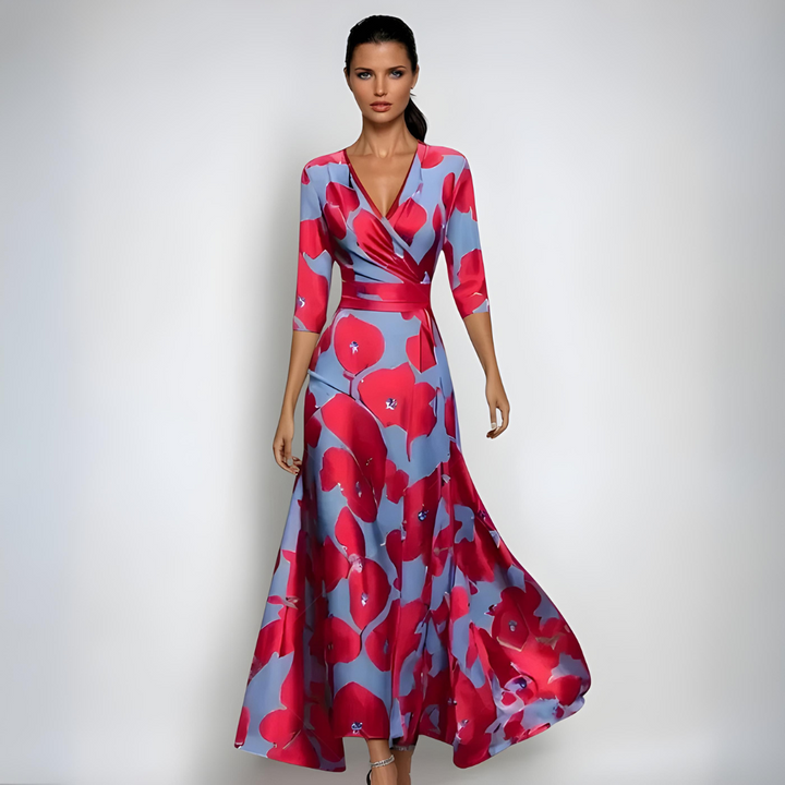 Brielle | Women's Floral Wrap Maxi Dress Elegant