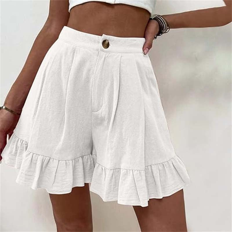 Zerina | Women's Ruffle Hem Shorts Casual