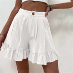 Zerina | Women's Ruffle Hem Shorts Casual