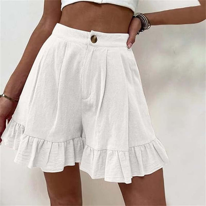 Zerina | Women's Ruffle Hem Shorts Casual