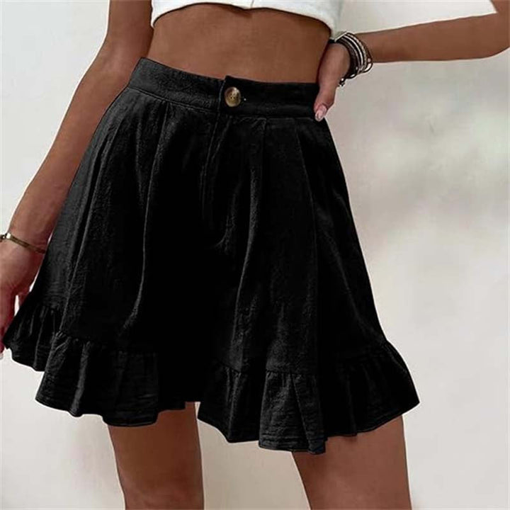 Zerina | Women's Ruffle Hem Shorts Casual