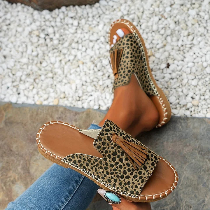 Sutton | Women's Tassel Slip-On Sandals Casual