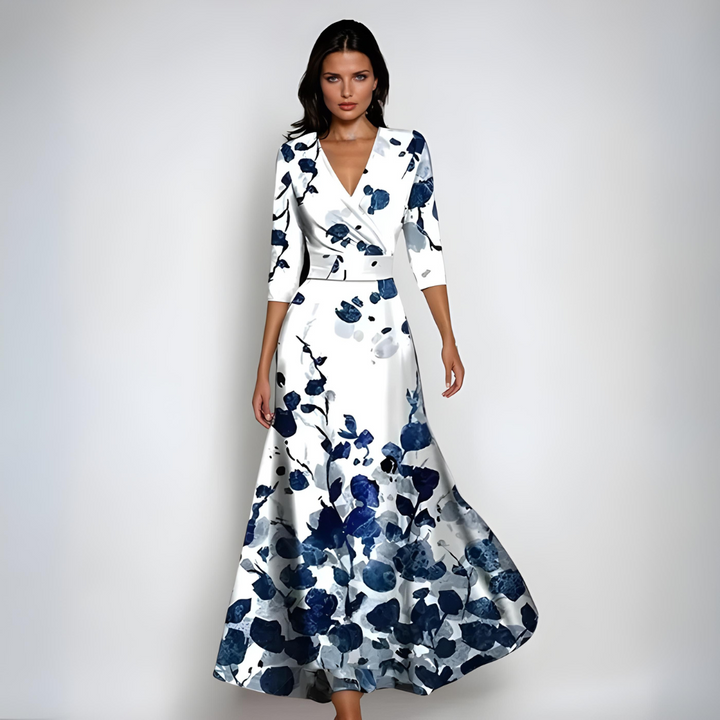 Brielle | Women's Floral Wrap Maxi Dress Elegant
