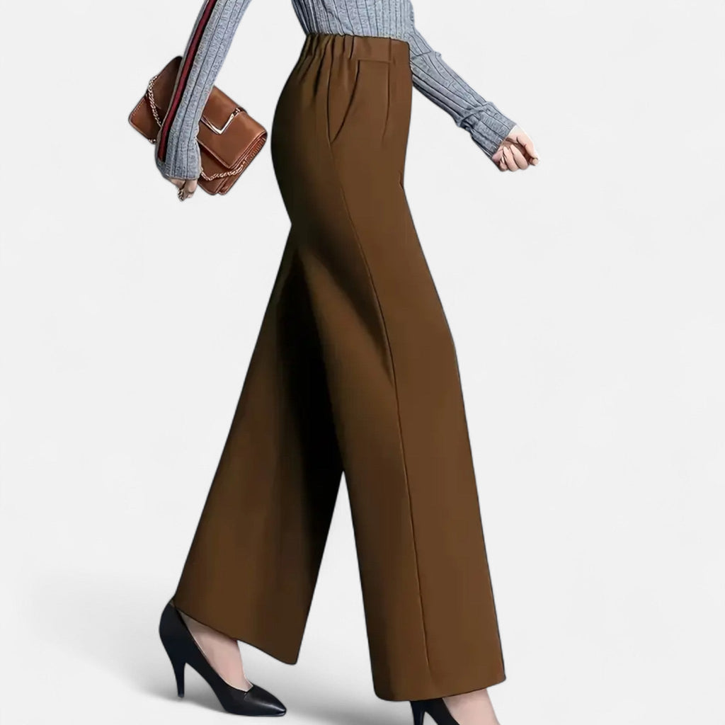 Sutton | Women's High-Waist Wide-Leg Trousers Casual