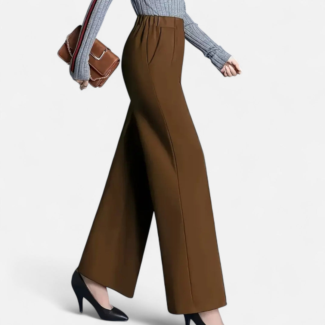 Sutton | Women's High-Waist Wide-Leg Trousers Casual