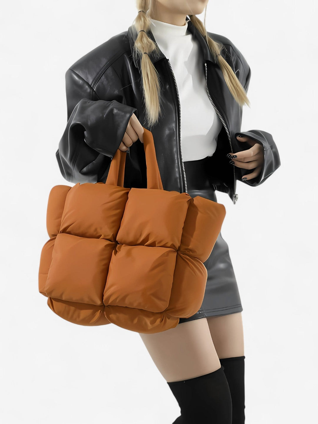 Mette | Women's Quilted Puffer Tote Bag