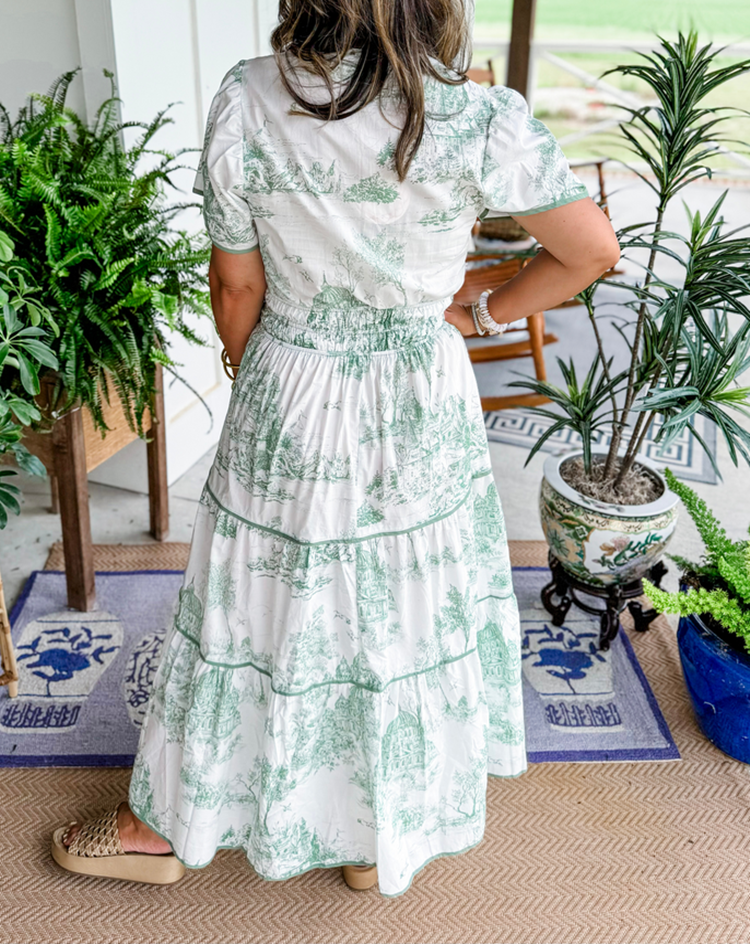Sanne | Women's Classic Toile Maxi Dress
