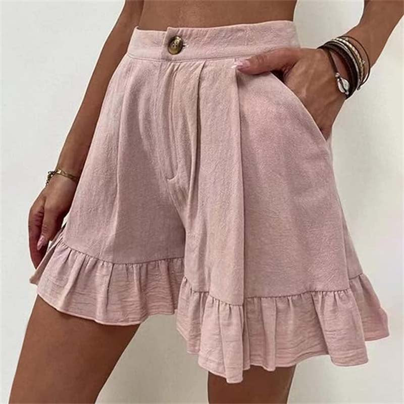 Zerina | Women's Ruffle Hem Shorts Casual