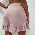 Zerina | Women's Ruffle Hem Shorts Casual