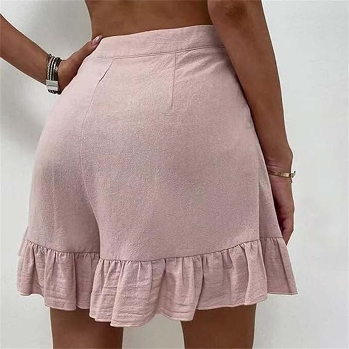 Zerina | Women's Ruffle Hem Shorts Casual