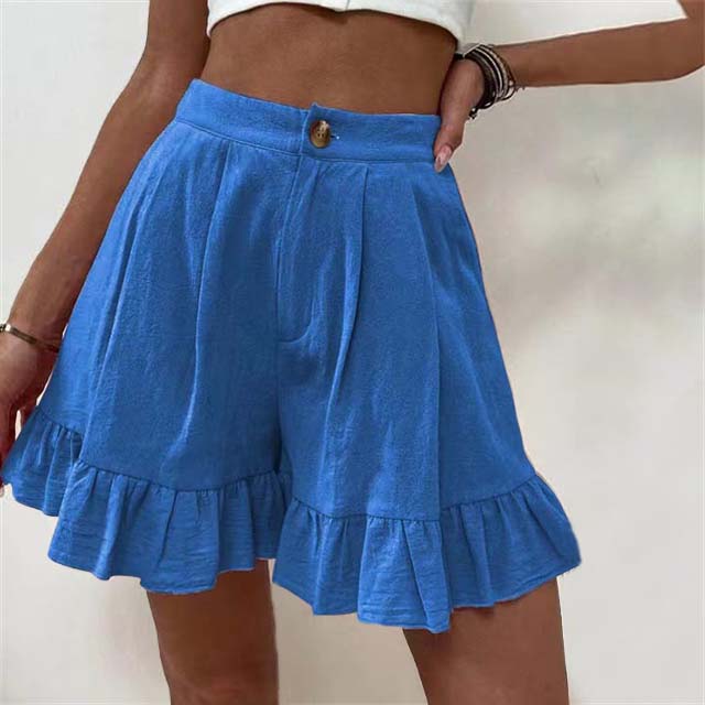 Zerina | Women's Ruffle Hem Shorts Casual