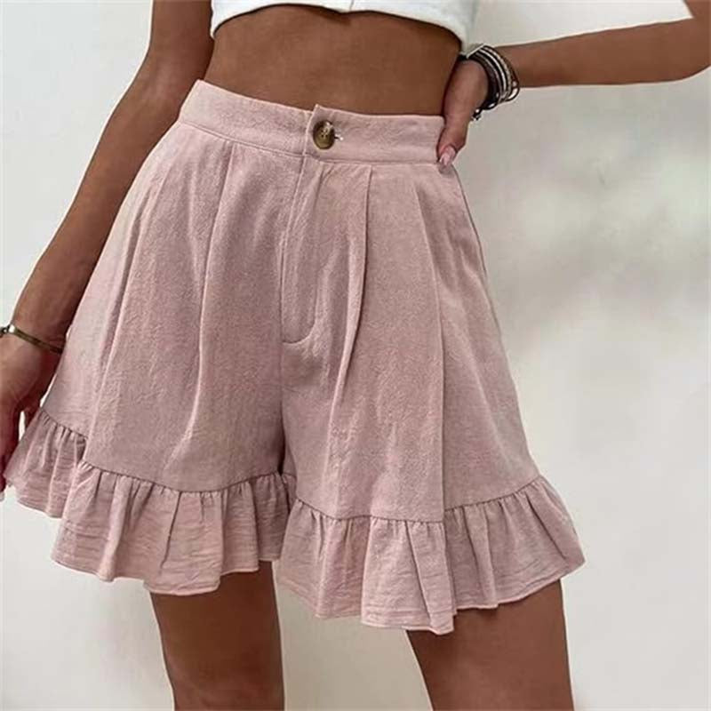 Zerina | Women's Ruffle Hem Shorts Casual