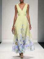Elara | Women's Floral Print Wedding Guest Dress Elegant
