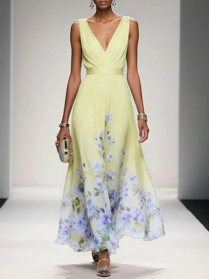 Elara | Women's Floral Print Wedding Guest Dress Elegant