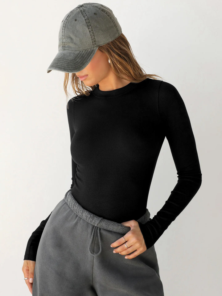 Nova | Women’s Slim Fit Ribbed Long Sleeve Top