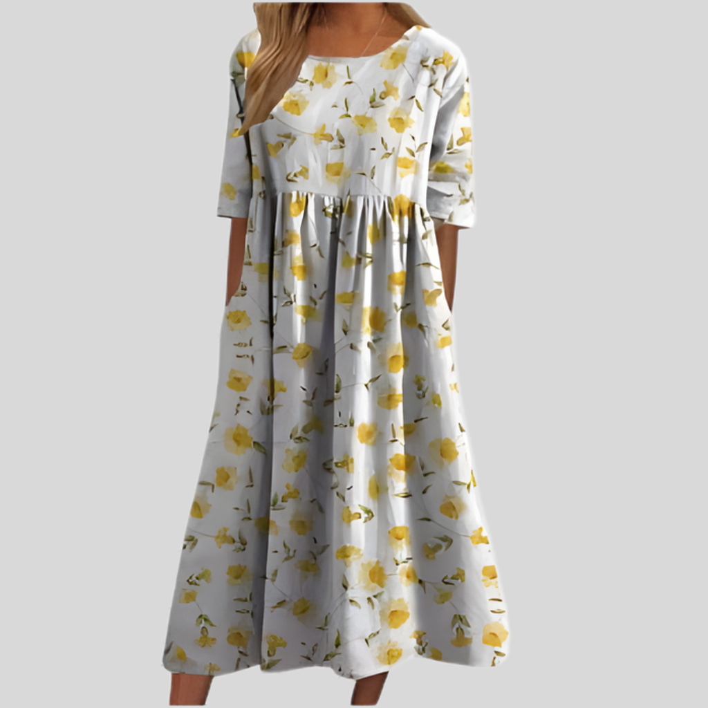 Elara | Women's Floral Midi Dress Casual