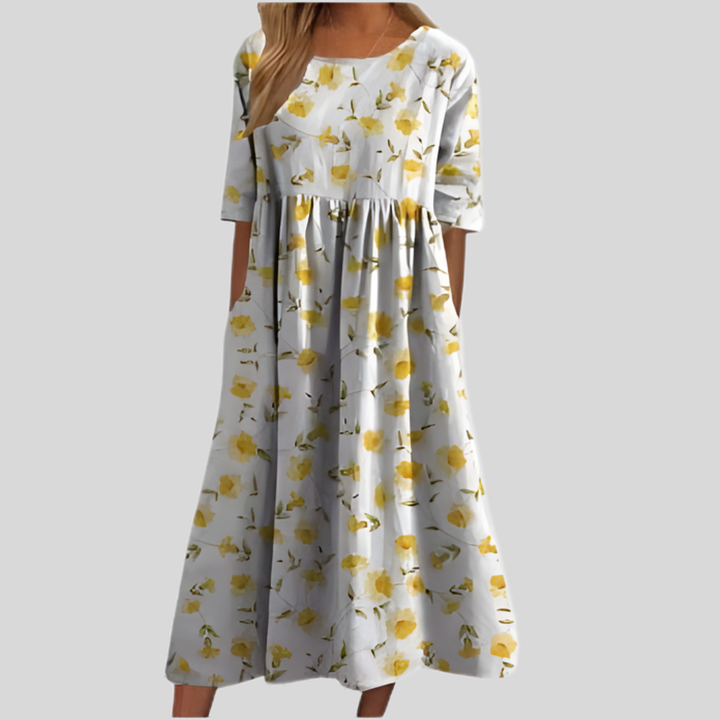 Elara | Women's Floral Midi Dress Casual