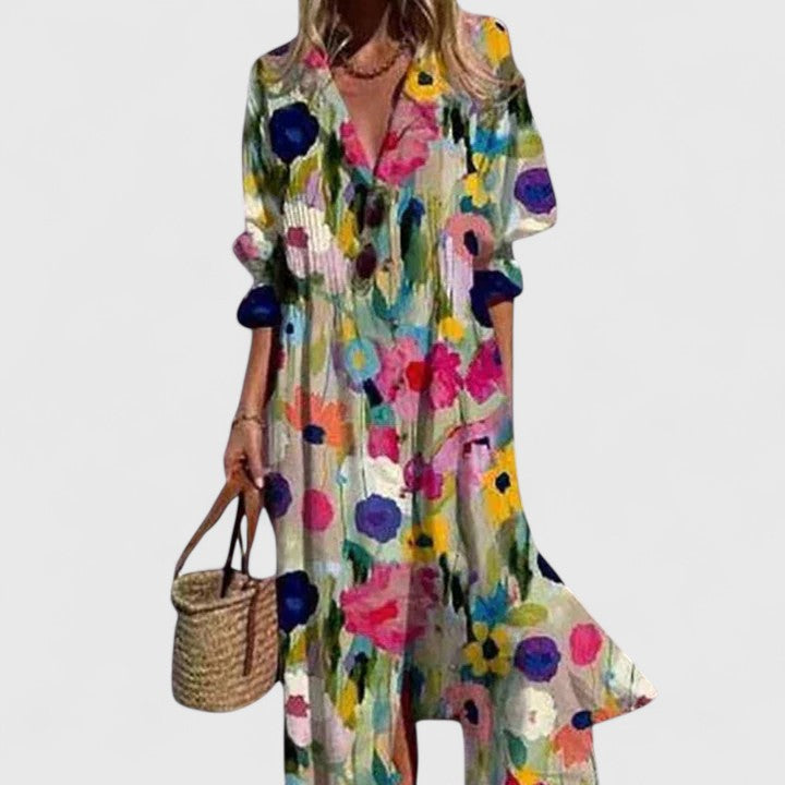 Sienna | Women's Floral Button Midi Dress